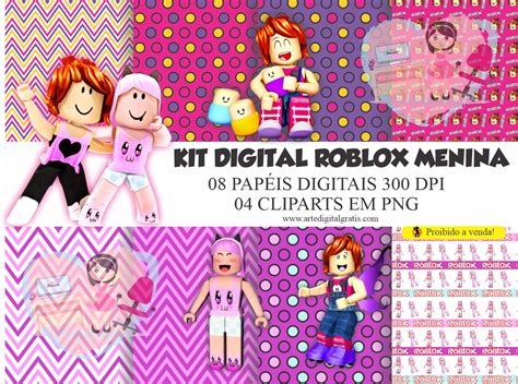 Kit Digital Roblox Menina Gr Tis Arte Digital Gr Tis