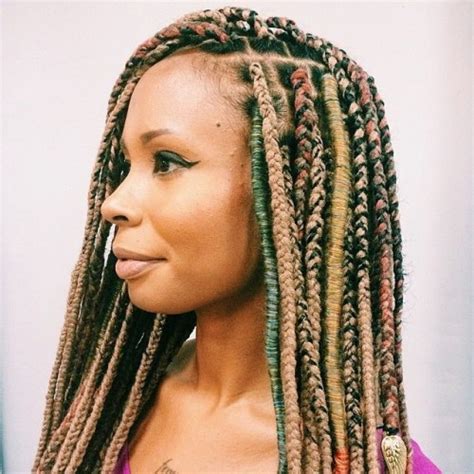 Don't do anything else to the braids, and the final look will scream originality, freshness and keep your individual braids up in a front bun, and have your sides trimmed as short as possible. 40 Individual Braids Styles | herinterest.com
