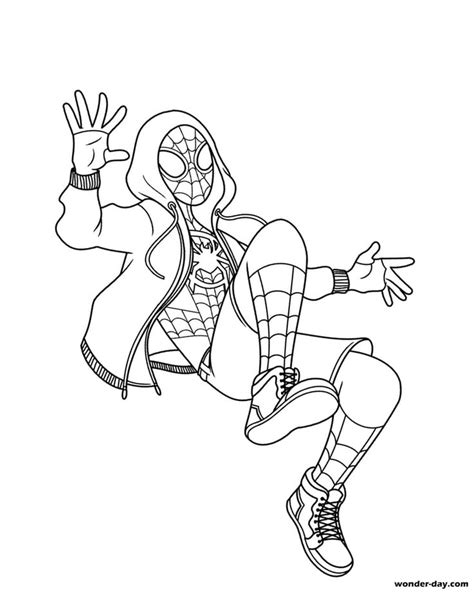 Miles Morales Coloring Pages Free Printable Coloring Pages Spider