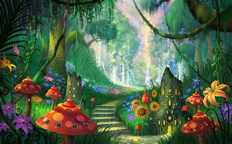 1920x1080px 1080p Free Download Fantasy Land Mushroom House