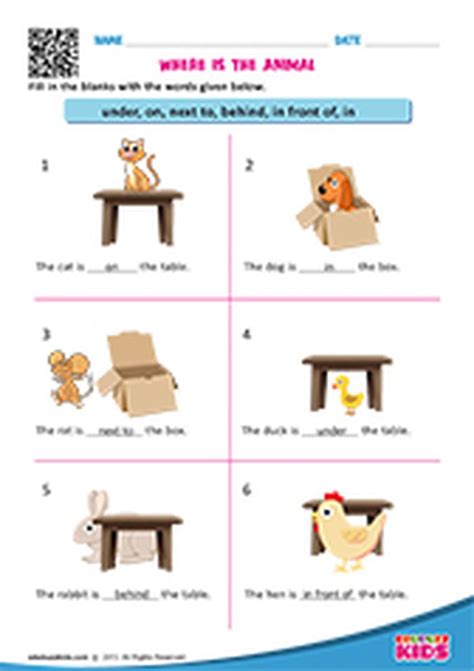With the help of chester the. 8. prepositions kindergarten, in on under worksheets for kindergarten- w… | Preposition ...