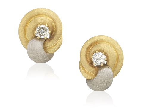 Henry Dunay Sculpted Gold And Diamond Earrings Christies