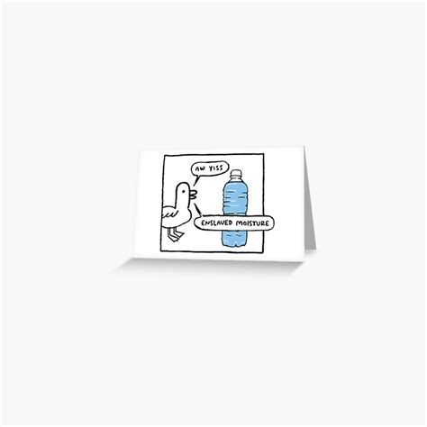 aw yiss enslaved moisture meme greeting card for sale by sticker stacker redbubble
