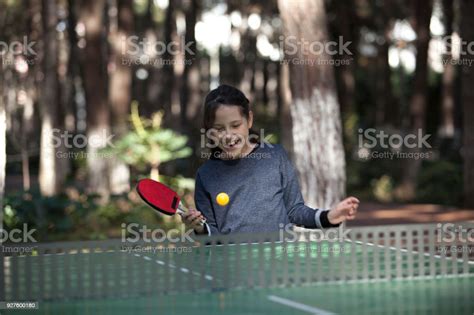 Girl Playing Table Tennis Stock Photo Download Image Now Table