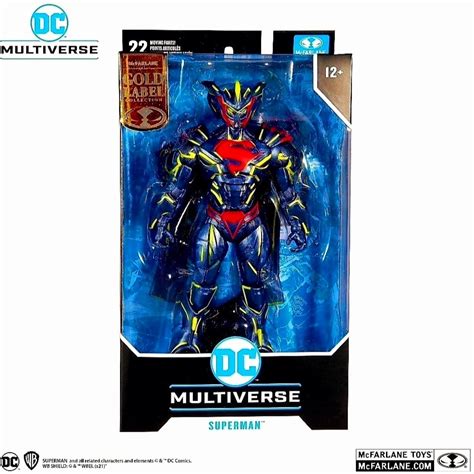 Misb Dc Multiverse Superman Energized Unchained Armor Gold Label