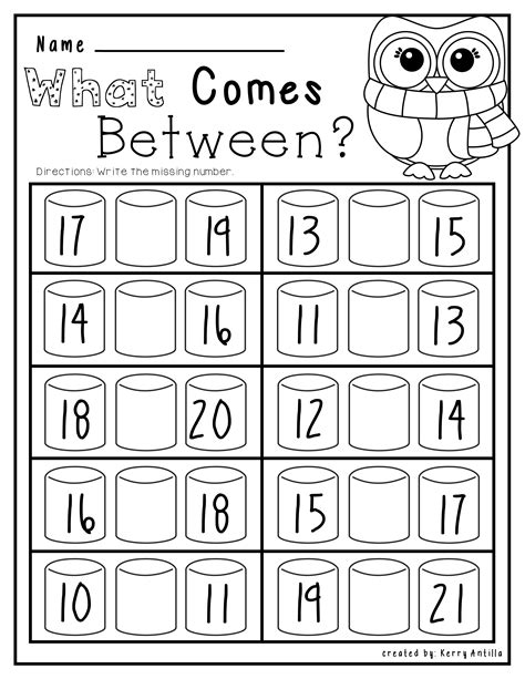 Kindergarten Math Worksheet 11 To 20 Pdf