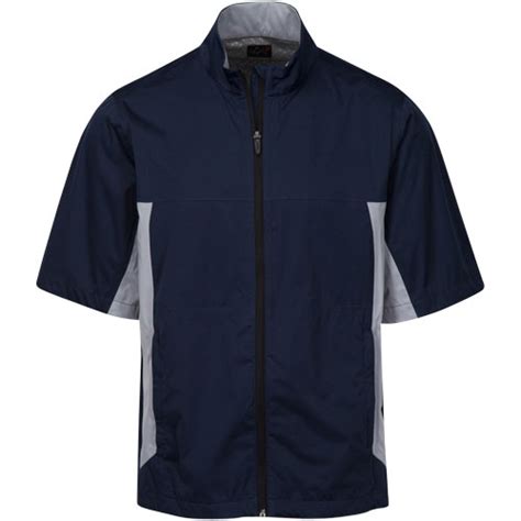 Greg Norman Mens Weatherknit Short Sleeve Golf Rain Jacket