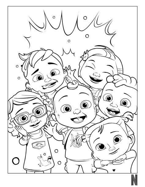 Cocomelon Coloring Pages Characters Birthday Coloring Pages Cartoon