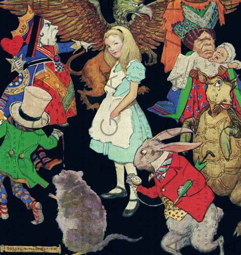 Rare Stunning Alice In Wonderland Vintage Illustration By Etsy In