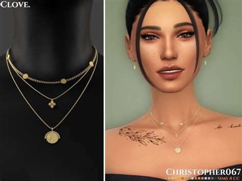Sims 4 Cc Long Necklace 25 Designs Maxis Match