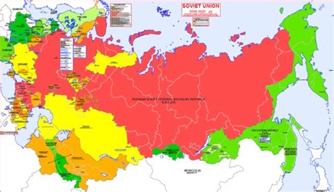 Hisatlas Map Of Soviet Union 1918 1921