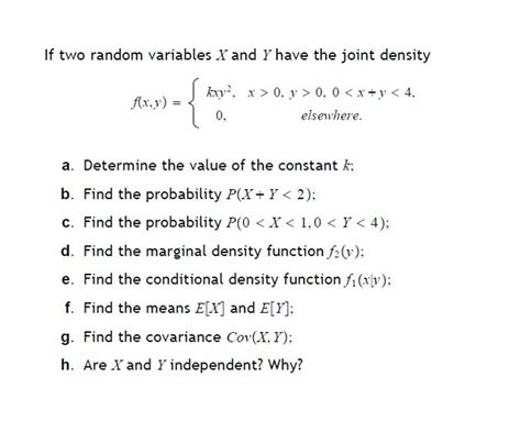 solved if two random variables x and y have the joint