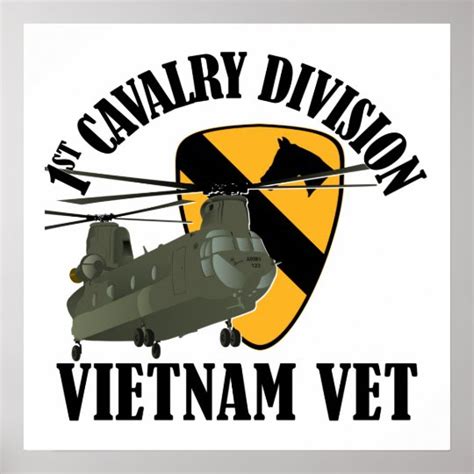 1st Cav Vietnam Vet Ch 47 Poster