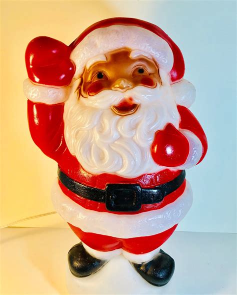 Empire Blow Mold Santa Claus Vintage Light Up 20 Waving Christmas Blow Molding Vintage