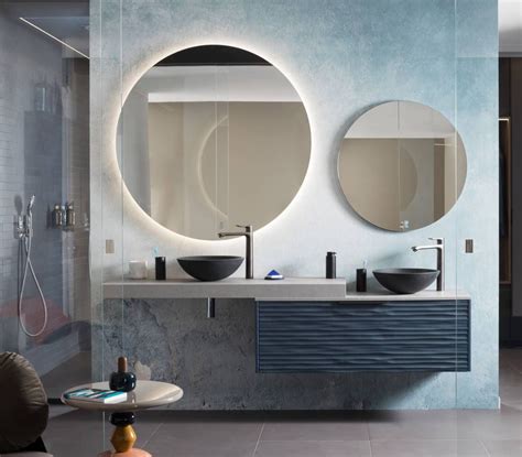 Miroir rond pour salle de bains design Perene Bathroom Model, Interior