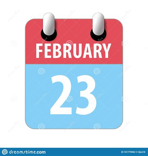 February 23rd Day 23 Of Monthsimple Calendar Icon On White Background
