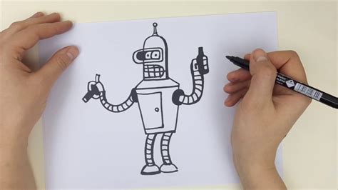 How To Draw Bender From Futurama Step By Step Futurama Characters