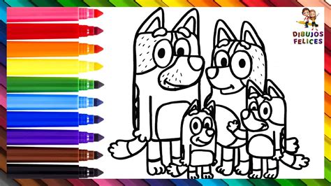 Dibuja y Colorea A Bluey Y Su Familia Dibujos Para Niños YouTube