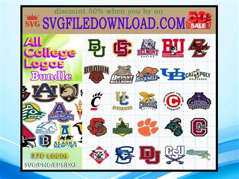 Top Svg 370 Files All College Logos Bundle Svg Sport Svg Etsy