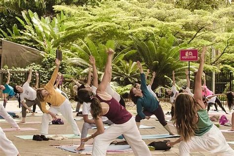 Taking A Yoga Class At The Botanical Garden Casacol
