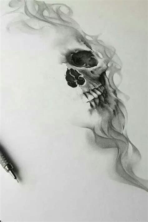 Rocknrox Skull Rose Tattoos Tattoo Drawings Skulls Drawing
