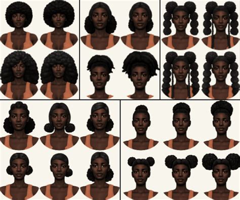 Sims 4 Afro CC The Best Afro Hairstyles SNOOTYSIMS