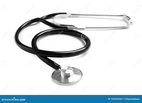 Modern Stethoscope Isolated On White Stock Image Image Of Healthy