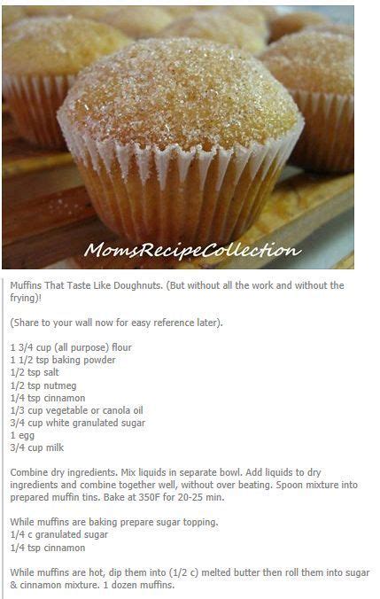 When muffins are done, lightly brush the top of each with some melted butter, remove from the pan and roll in sugar. muffins //taste like doughnuts image by kamsie rajah ...