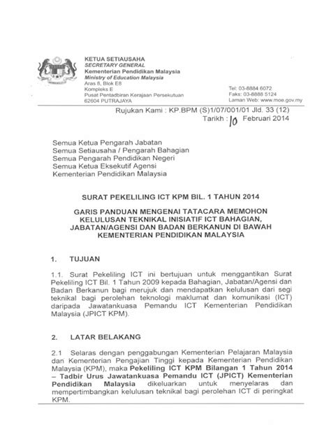 We hope this will help you in learning languages. Surat Pekeliling ICT KPM Bil 1 2014.pdf