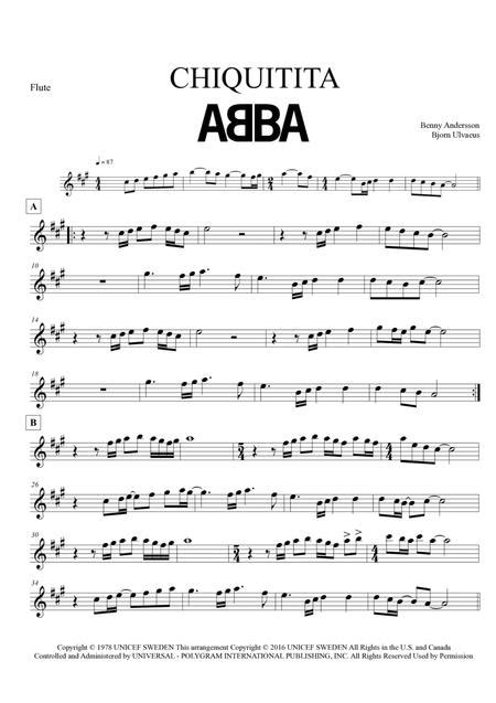 Chiquitita By Benny Andersson And Bjorn Ulvaeus Digital Sheet Music For Individual Part