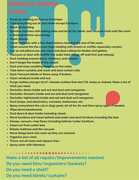 Maybe you would like to learn more about one of these? Bedroom Spring Cleaning Checklist for my Teens | Spring ...