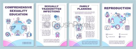 Comprehensive Sexuality Education Brochure Template Stock Vector