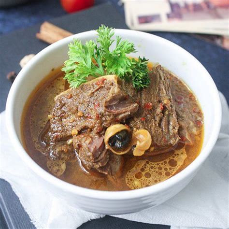 Indonesian Style Beef Curry With Coconut Milk And Fresh Spices Paste