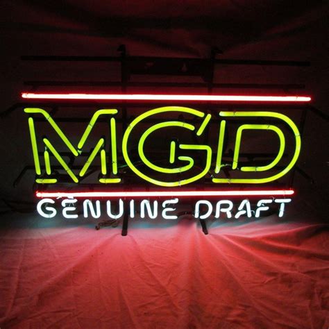 Custom Miller Lite Mgd Genunine Draft Neon Sign Custom Neon Signs