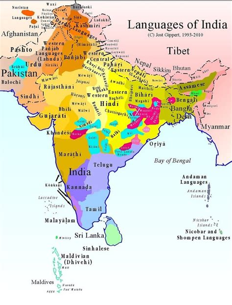 Language Map Of South Asia [1080x1419] R Mapporn