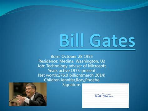 Ppt Bill Gates Powerpoint Presentation Free Download Id1873403