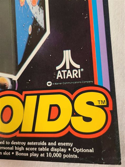 Atari Asteroids 1979 Original Flyer Arcade Video Game Ebay