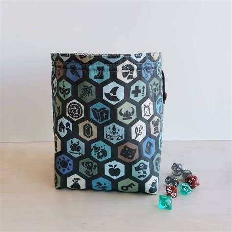 Extra Large Dice Bag With Pockets Square Bottom 65 Tall Etsy