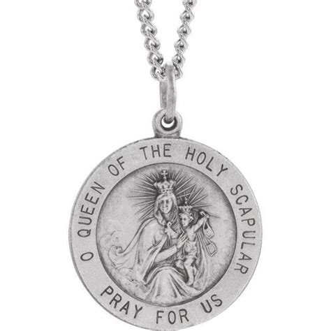 Queen Of The Holy Scapular Medal Pendant Or Necklace Pendant With Chain