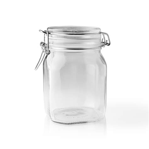 Check spelling or type a new query. 1000 ml Clear Glass Square Latch Top Jar | Packaging ...