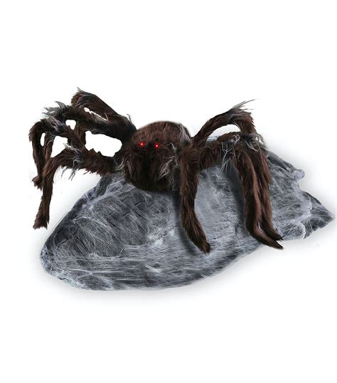 Current 1991 Now Props Halloween Animated Jumping Brown Spider