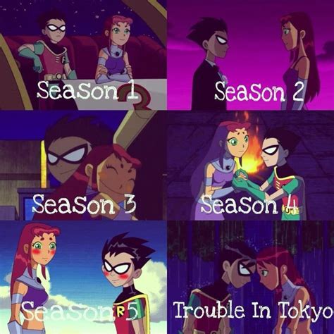 The Seasons Of Robstar Robin Starfire Teen Titans Starfire Starfire