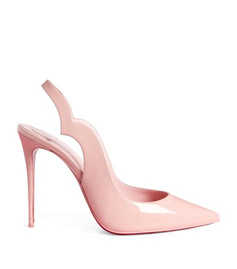 Christian Louboutin Hot Chick Sling Patent Slingback Pumps 100 In Pink Lyst