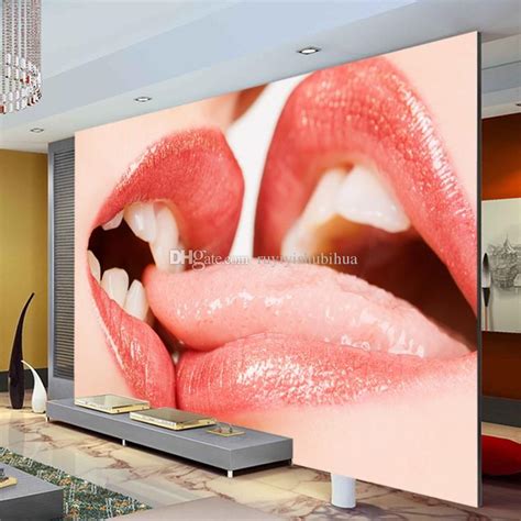 Hot Lips Wallpaper Custom 3d Wall Murals French Kiss Photo Wallpaper