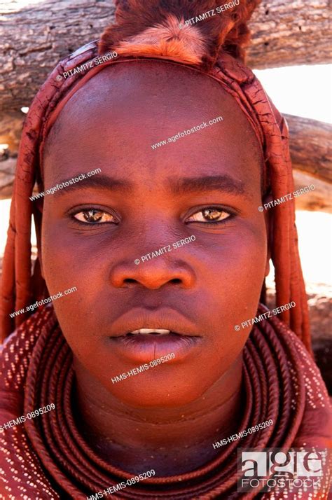 Namibia Skeleton Coast National Park Himba Woman Stock Photo