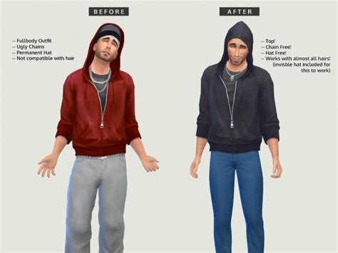 Fullbody Hoodiebaggy Jeans Edit Sims 4 Male Clothes
