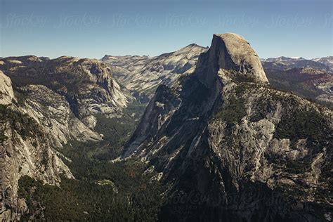 A View Of Half Dome High Above The Yosemite Valley By Stocksy