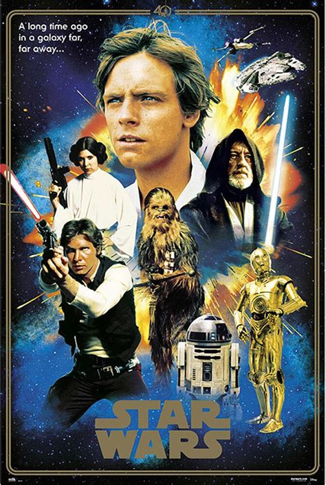 Star Wars 40th Anniversary Heroes Poster Trippystore