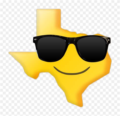 Smiling With Shades Texas Emoji Sticker Texas Emoji Glasses Emoji Png