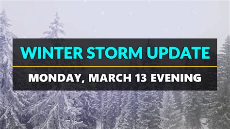 Winter Storm Monday Night Update